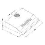 Okap kuchenny podszafkowy - pochłaniacz 60 cm Berdsen BE-10-A INOX 